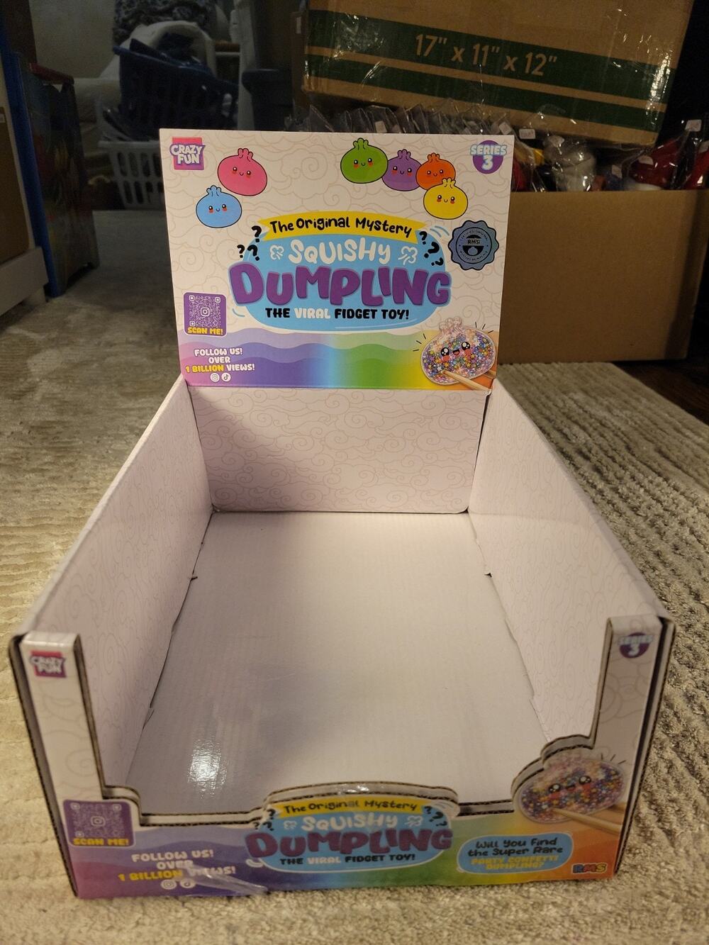 Squishy Original Mystery Viral Dumpling Display Only EMPTY BOX ONLY